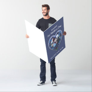 Custom Photo Rustic Blue Heart Mother’s Day Card