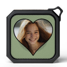 Custom Photo Sage Green Heart Personalized Picture