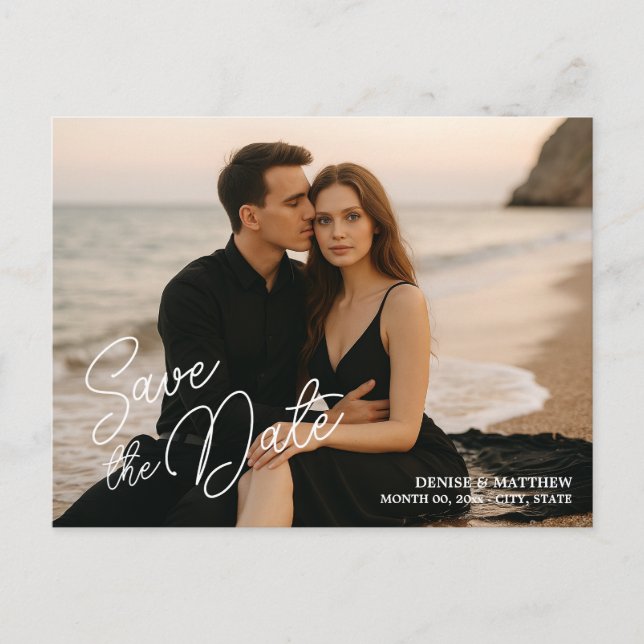 Custom Photo Save the Date Postcard (Front)