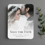 Custom Photo Save the Date Wedding Magnet<br><div class="desc">Custom photo "save the date" wedding magnet with white overlay.</div>