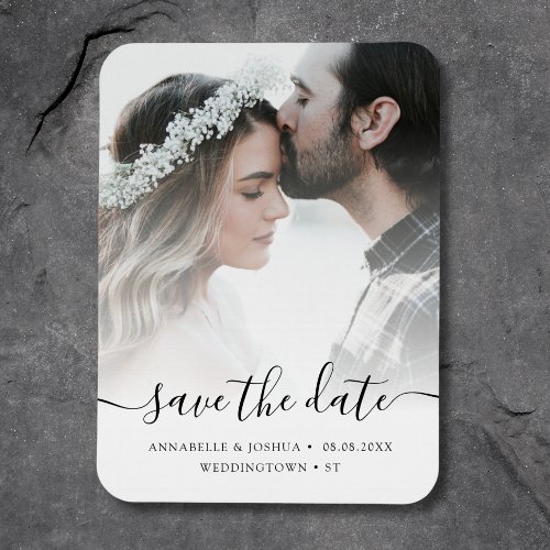 Custom Photo Save the Date Wedding Magnet