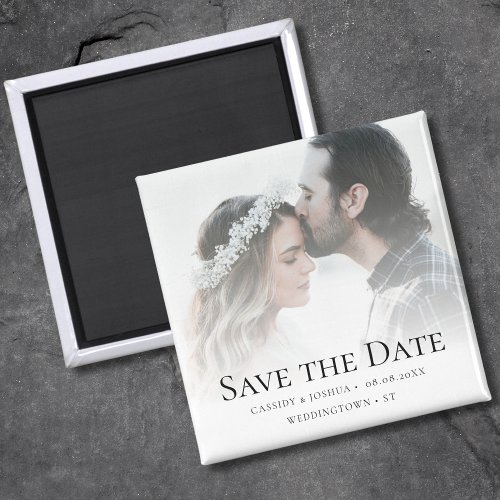 Custom Photo Save the Date Wedding Magnet