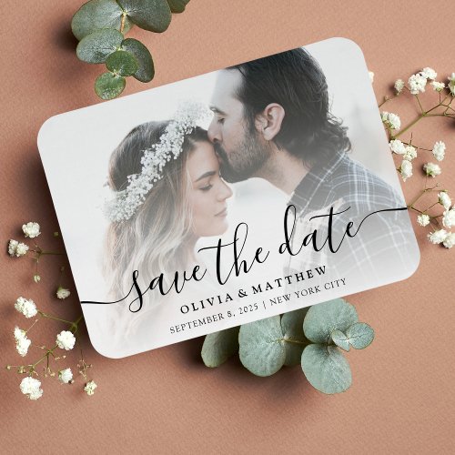 Custom Photo Save the Date Wedding Magnet