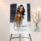 Custom Photo Script Font Bridal ShowerWelcome Sign
