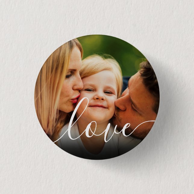 Custom Photo Script Love Button (Front)
