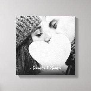Custom Photo Script Name Canvas Print