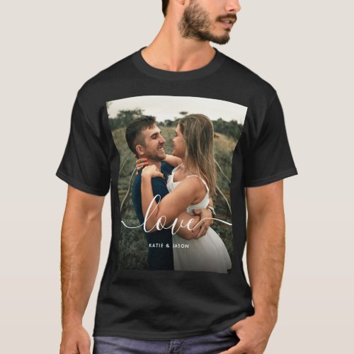 Custom Photo Script Text T_Shirt