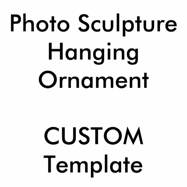 Custom Photo Sculpture Hanging Ornament 2" x 3" (Front)
