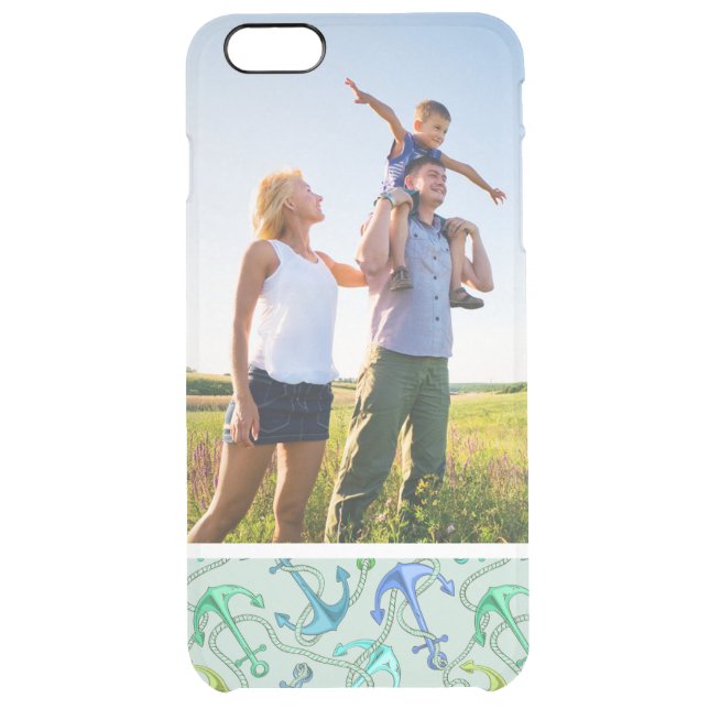 Custom Photo Sea Anchors And Rope Pattern Uncommon iPhone Case (Back)