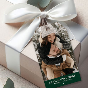Custom Photo Season Greeting Christmas Gift Tags