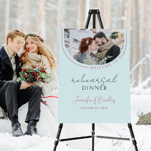 Custom Photo Seasonal Rehearsal Dinner Welcome Foam Board