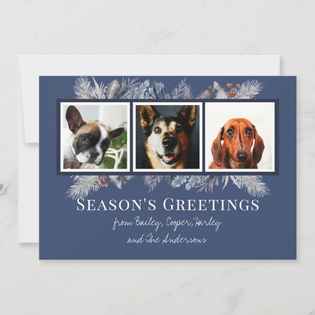 Custom Photo Season's Greetings Holiday Card (Front)