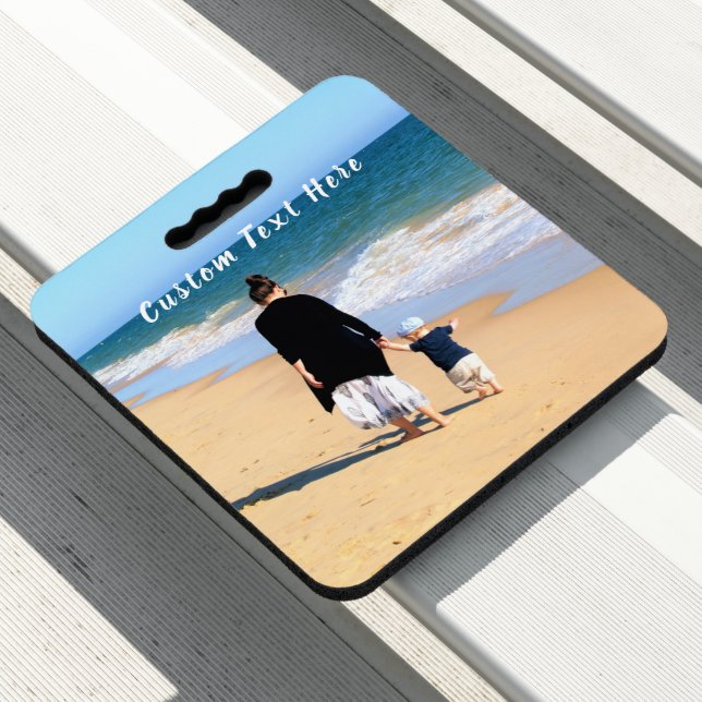 Custom Photo Seat Cushion Your Photos and Text (In Situ)