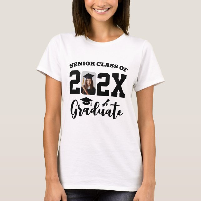 Custom Photo Senior Class Graduate T-Shirt (Front)