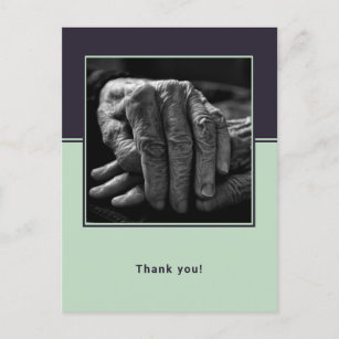 Custom Photo Senior Home Caregiver Thank You Postcard