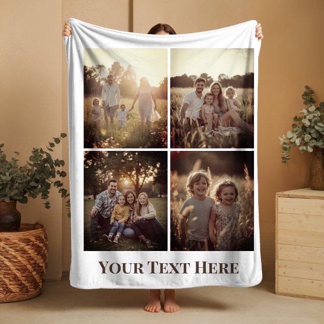 Custom Photo Sherpa Blanket Collage Grandma Gift (Creator Uploaded)