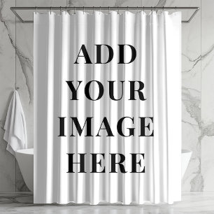 Custom Photo Shower Curtain Add Your Text Bathroom