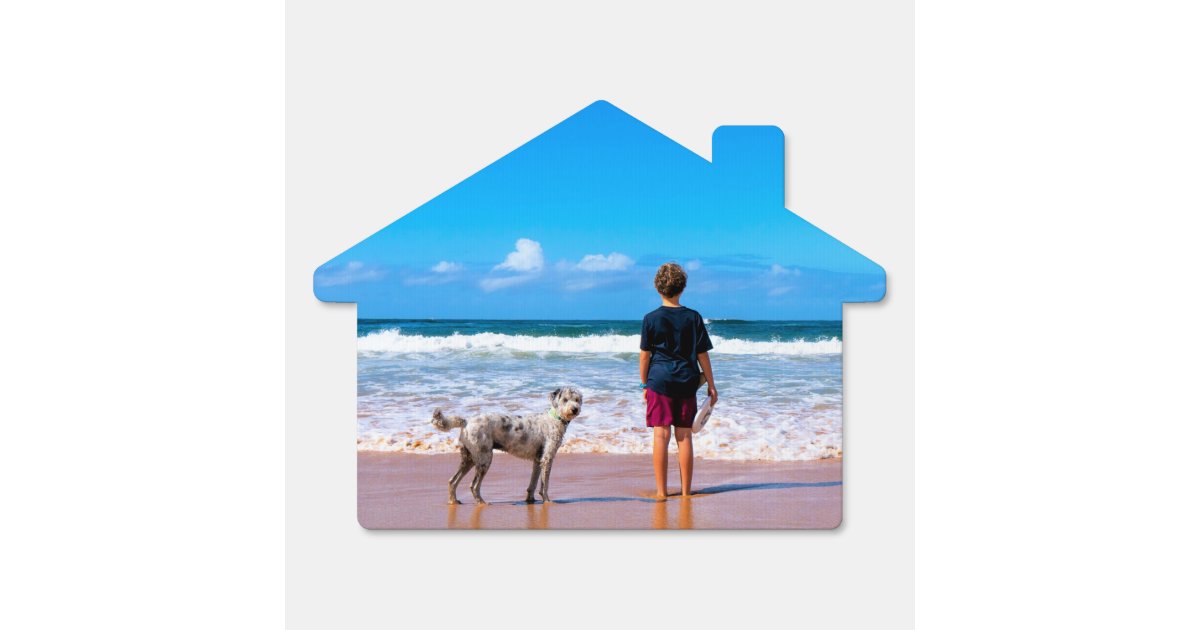 Simple Photo Sign Custom Photo Sign with Your Photos Design | Zazzle