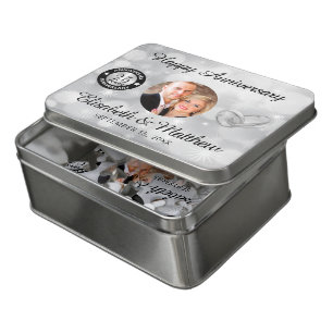 Custom Photo Silver Anniversary Jigsaw Puzzle