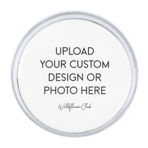 Custom Photo Silver Finish Lapel Pin