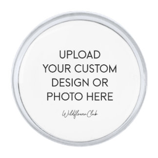 Custom Photo Silver Finish Lapel Pin