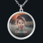 Custom Photo Silver Plated Necklace<br><div class="desc">Create your own personalized necklace pendant with your custom image. Add your favorite photo, design or artwork to create something really unique. To edit this design template, click 'Change' and upload your own image as shown above. Click 'Customize It' button to add text, customize fonts and colors. Treat yourself or...</div>