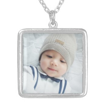 Custom Photo Silver Plated Necklace by chingchingstudio at Zazzle