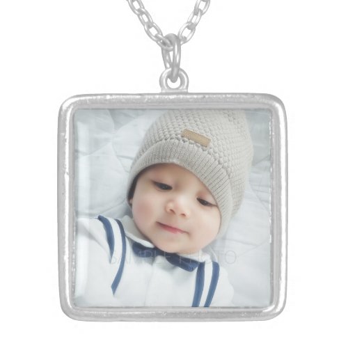 Custom Photo Silver Plated Necklace