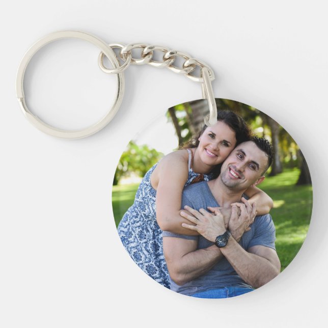 Custom photo simple love keychain (Front)