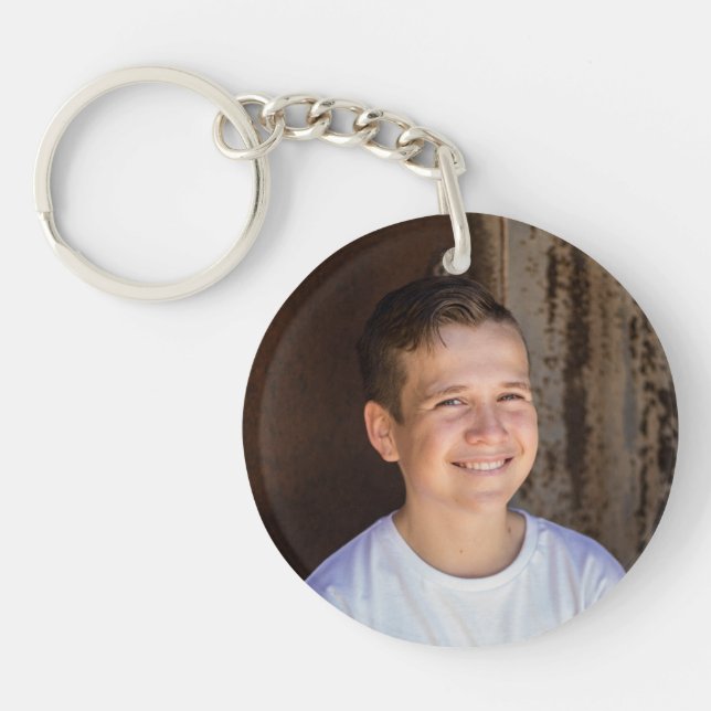 Custom photo simple minimalist keychain (Front)
