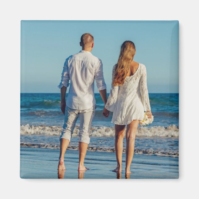 Custom photo simple minimalist unique keychain magnet (Front)