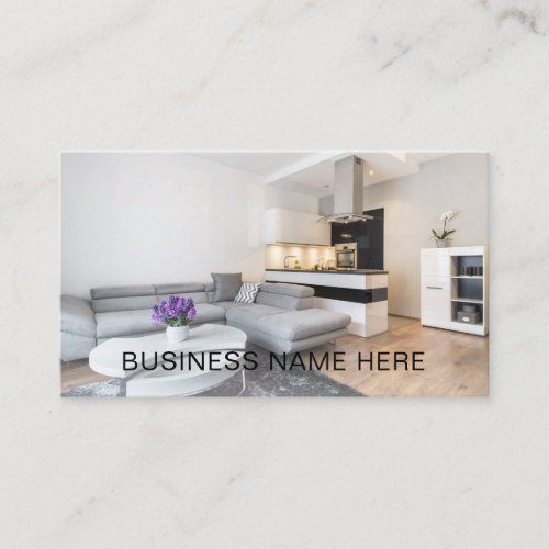 Custom Photo Simple Modern Cleaning Business Card
