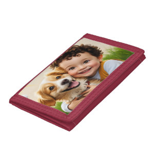 Custom Photo Simple Personalized Golfer Driver Tri-fold Wallet