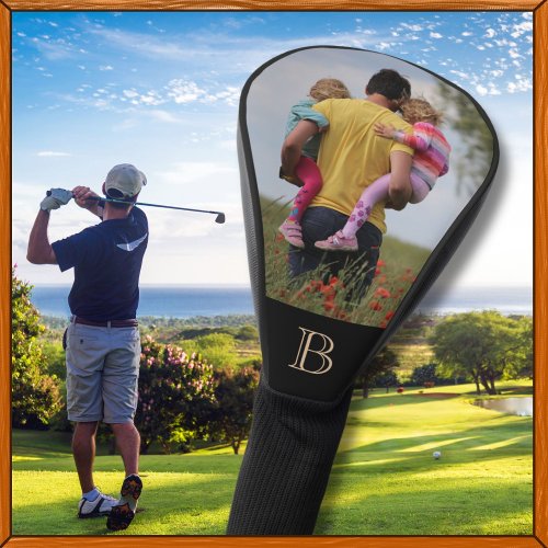 Custom Photo Simple Personalized Monogram  Golf Head Cover
