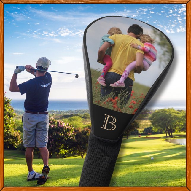 Custom Photo Simple Personalized Monogram * Golf Head Cover (Creator Uploaded)
