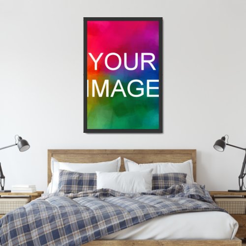 Custom Photo Simple Template XL Extra Large Black Framed Art