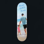 Custom Photo Skateboard with Text Best Dad Ever<br><div class="desc">Custom Photo Skateboards with Text - Best Dad Ever - Your Own Design - Special Personalized Dad / Kids / Mom / Family / Friends or Personal Skateboard Photo Gifts - Add Your Photo / or Text - Resize and move or remove and add elements / image with Customization tool...</div>