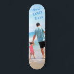 Custom Photo Skateboard with Text Best Dad Ever<br><div class="desc">Custom Photo Skateboards with Text - Best Dad Ever - Your Own Design - Special Personalized Dad / Kids / Mom / Family / Friends or Personal Skateboard Photo Gifts - Add Your Photo / or Text - Resize and move or remove and add elements / image with Customization tool...</div>