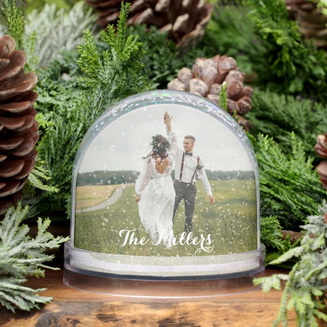 Custom Photo Snow Globe – Personalized Family Gift (Winter)