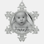 Custom Photo Snowflake Ornament With Date at Zazzle