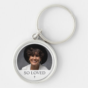 Custom Photo So Loved Person Memorial Gift Keychain
