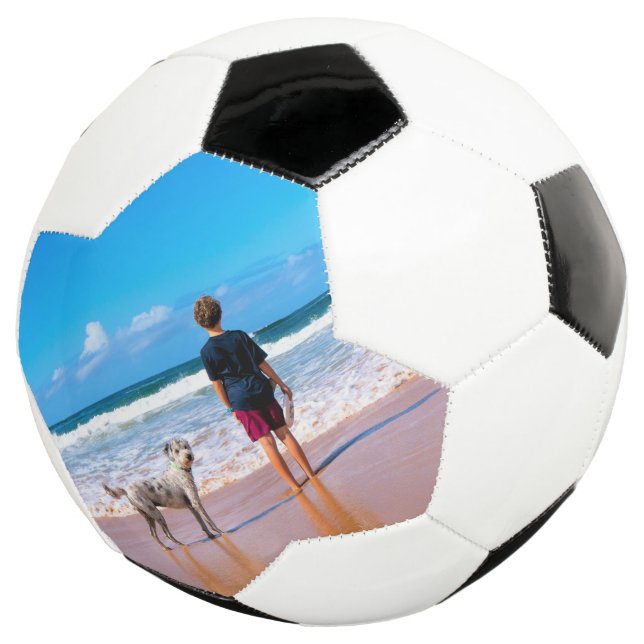 Custom Photo Soccer Ball Gift Your Favorite Photos (Three Quarter)