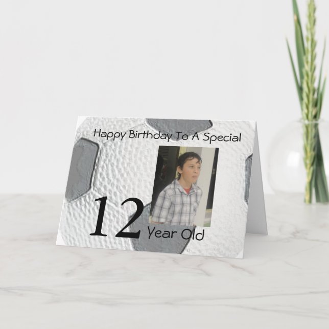 Custom Photo Soccer Birthday Card (Front)