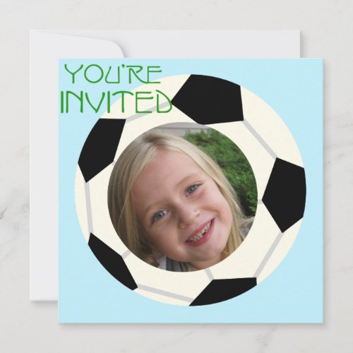 Custom Photo Soccer Party Invitation