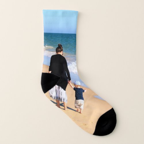 Custom Photo Socks _ Your Design _ I Love You MOM