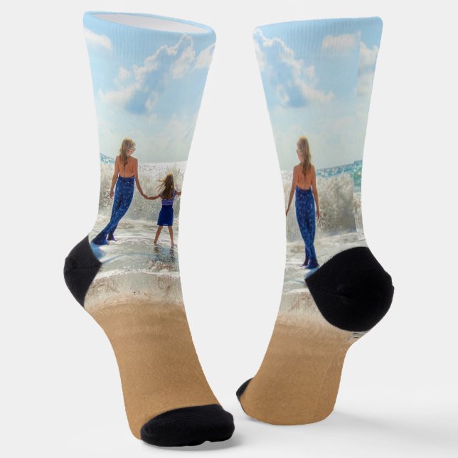 Custom Photo Socks Your Own Design (Angled)