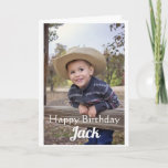 Custom Photo. Son. Birthday. Card<br><div class="desc">Celebrate your Son's birthday,  with this custom card. Add a photo of your choice,  which will automatically fit into the place holder image. The include your Son's name too.
Create an unique birthday card,  which will be cherished.</div>