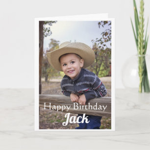 Custom Photo. Son. Birthday. Card