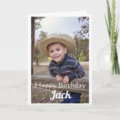 Custom Photo. Son. Birthday. Card
