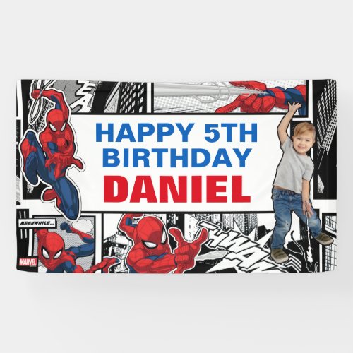 Custom Photo Spider_Man Birthday Banner